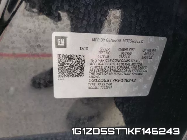 1G1ZD5ST7KF146243 фото 2