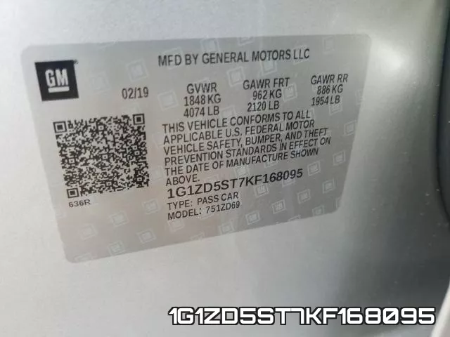 1G1ZD5ST7KF168095 фото 2