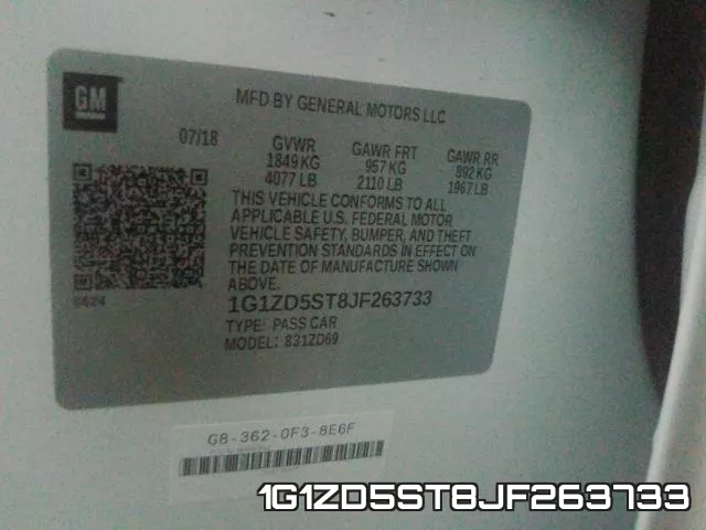 1G1ZD5ST8JF263733 фото 2
