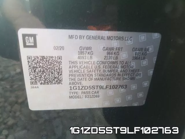 1G1ZD5ST9LF102763 фото 2