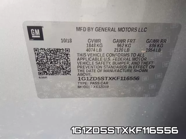 1G1ZD5STXKF116556 фото 2
