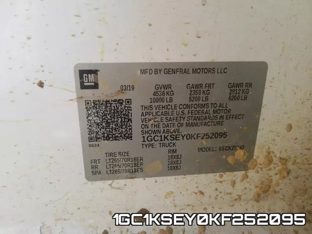1GC1KSEY0KF252095 фото 2