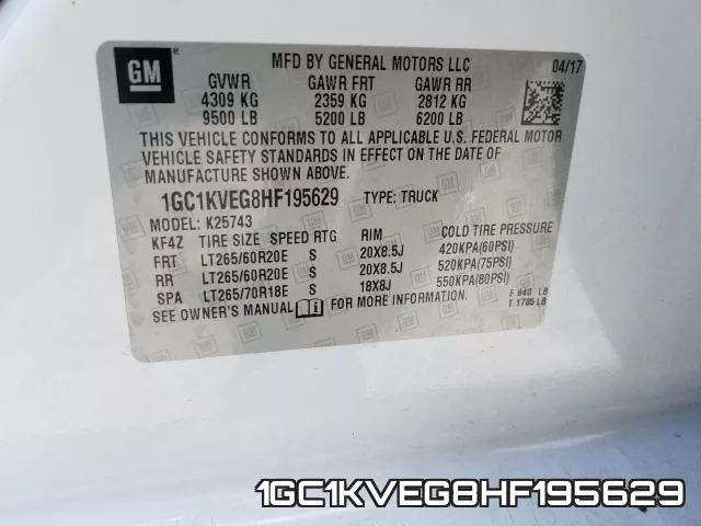 1GC1KVEG8HF195629 фото 2