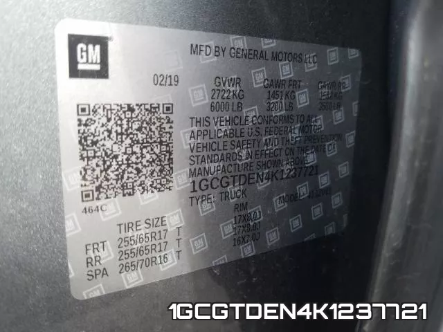 1GCGTDEN4K1237721 фото 2
