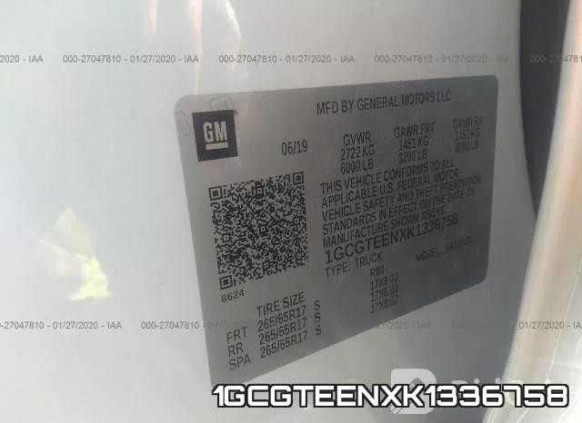 1GCGTEENXK1336758 фото 10