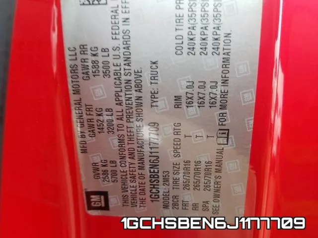 1GCHSBEN6J1177709 фото 2