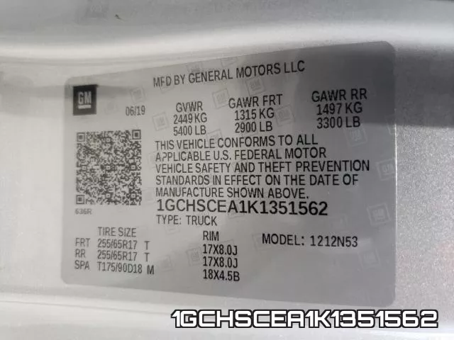 1GCHSCEA1K1351562 фото 2