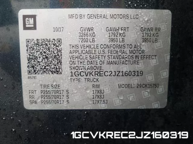 1GCVKREC2JZ160319 фото 2