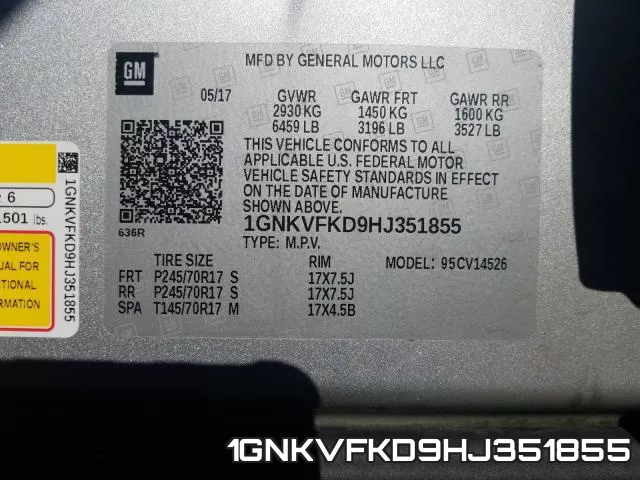 1GNKVFKD9HJ351855 фото 2