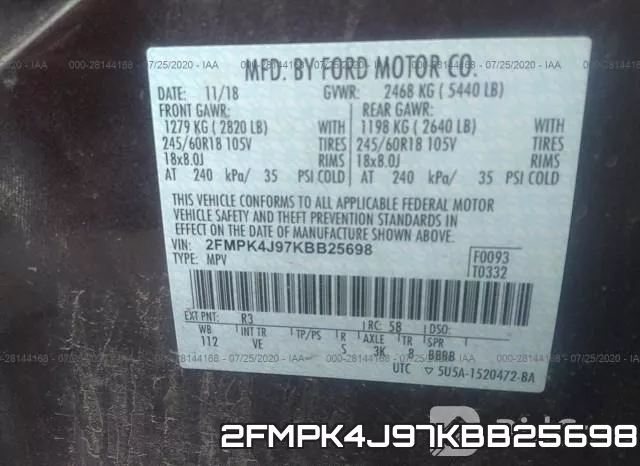 2FMPK4J97KBB25698 фото 10