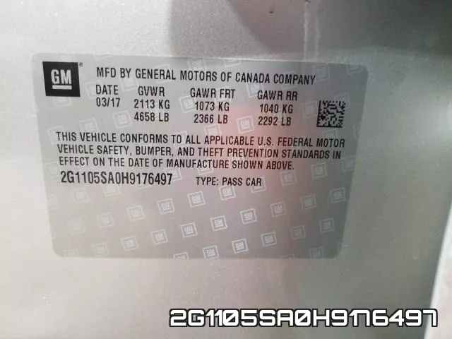 2G1105SA0H9176497 фото 2