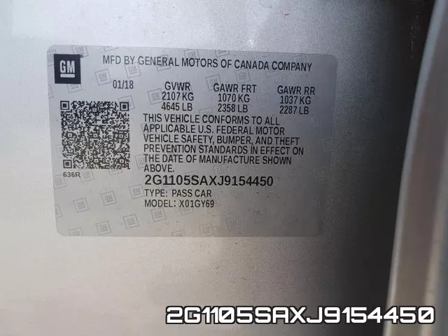 2G1105SAXJ9154450 фото 2