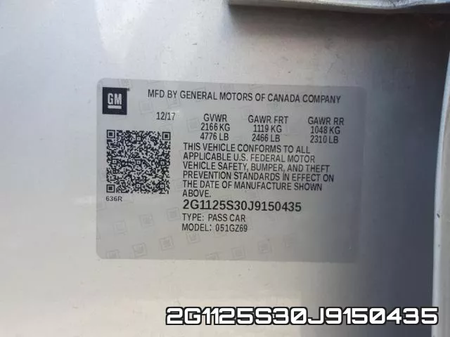 2G1125S30J9150435 фото 2