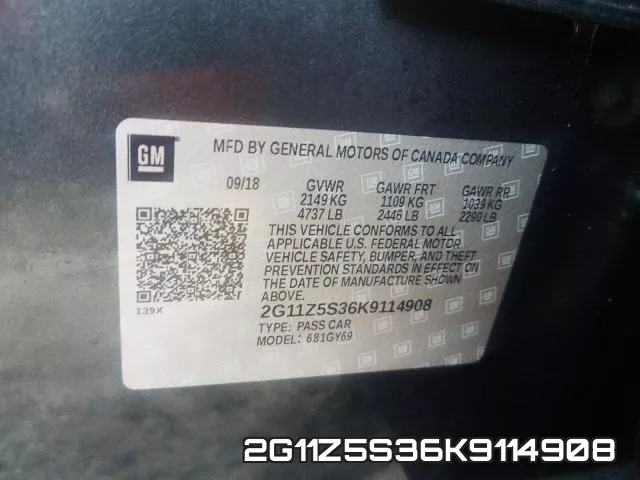 2G11Z5S36K9114908 фото 2