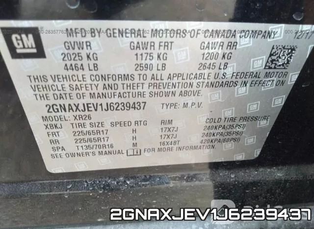 2GNAXJEV1J6239437 фото 9