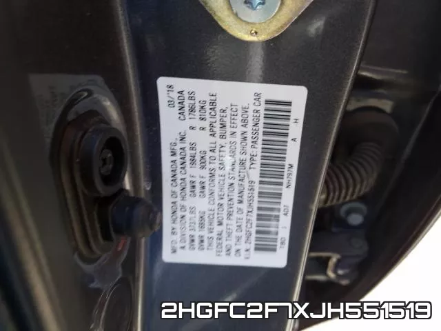 2HGFC2F7XJH551519 фото 2