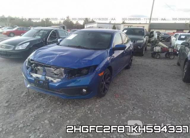 2HGFC2F87KH594337 фото 3