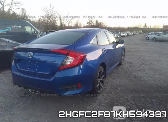 2HGFC2F87KH594337 фото 5