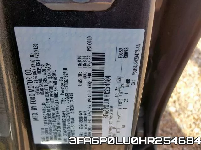 3FA6P0LU0HR254684 фото 2