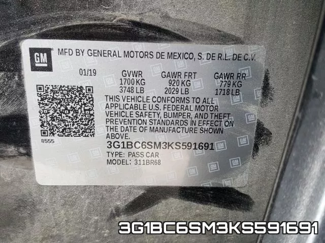 3G1BC6SM3KS591691 фото 2