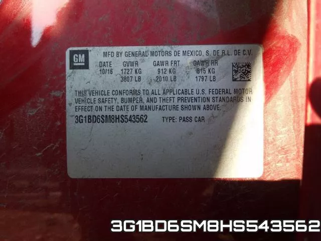 3G1BD6SM8HS543562 фото 2