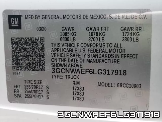 3GCNWAEF6LG317918 фото 2