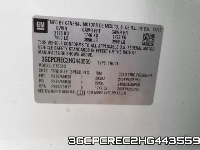 3GCPCREC2HG443559 фото 2