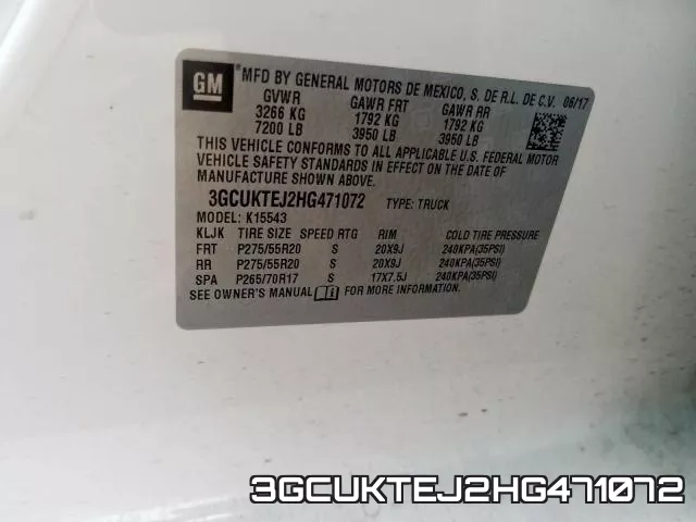 3GCUKTEJ2HG471072 фото 2