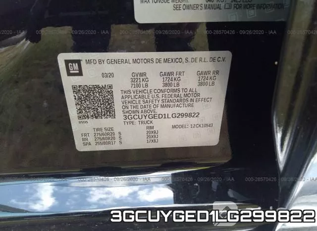3GCUYGED1LG299822 фото 10