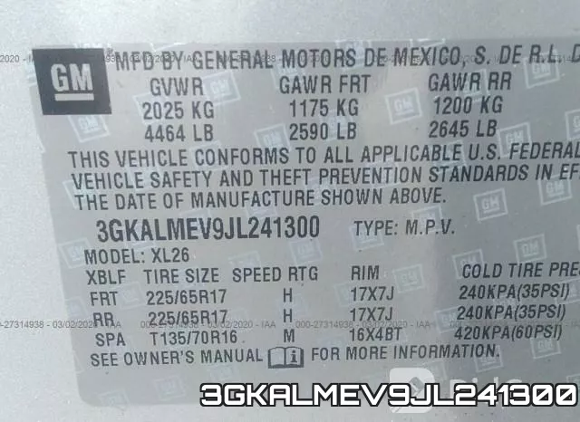 3GKALMEV9JL241300 фото 10