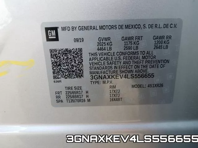 3GNAXKEV4LS556655 фото 2