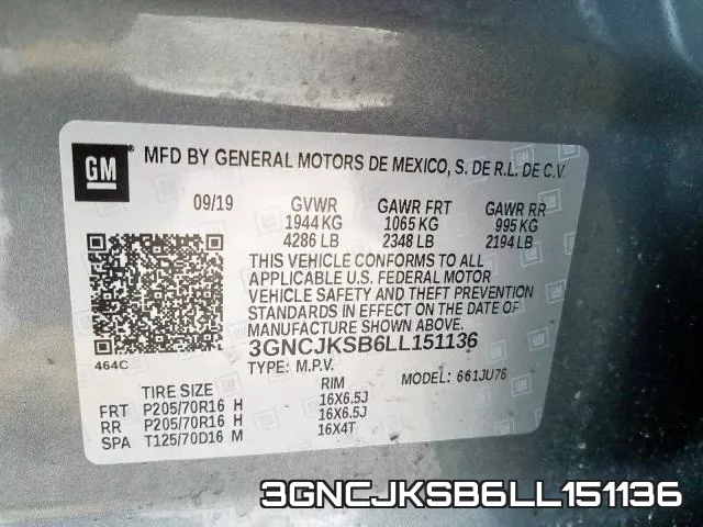 3GNCJKSB6LL151136 фото 2