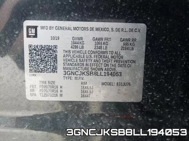 3GNCJKSB8LL194053 фото 2