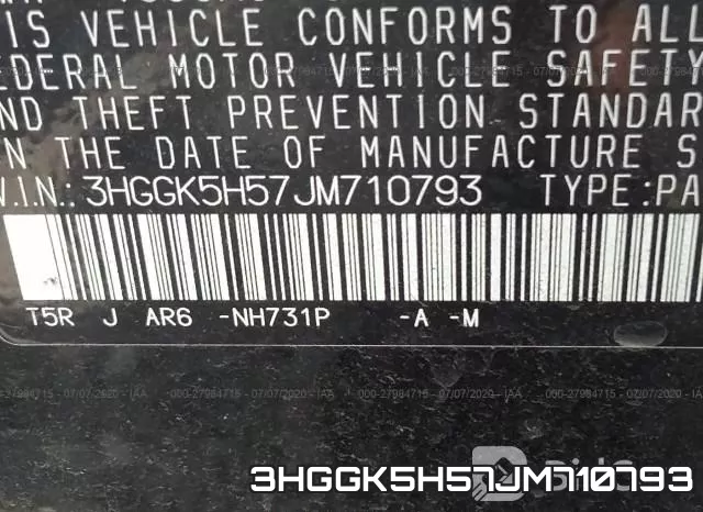 3HGGK5H57JM710793 фото 10