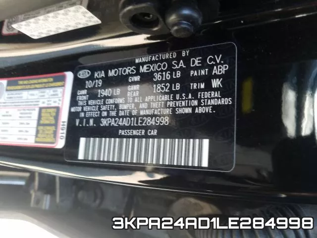 3KPA24AD1LE284998 фото 2