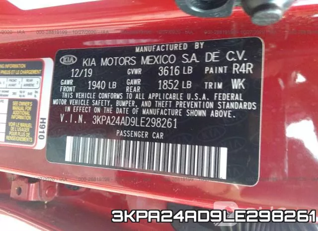 3KPA24AD9LE298261 фото 10