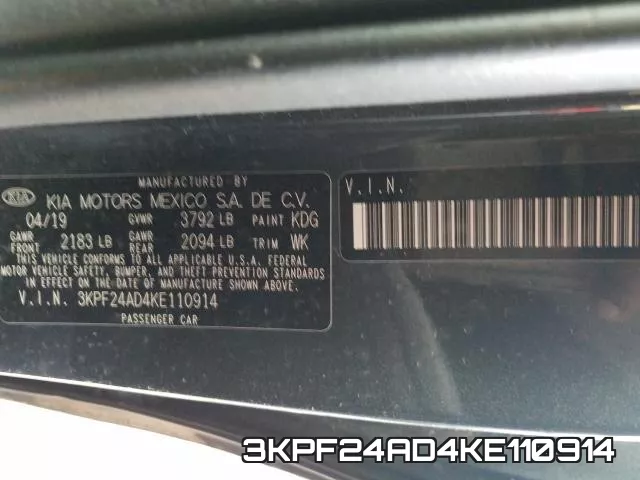 3KPF24AD4KE110914 фото 2