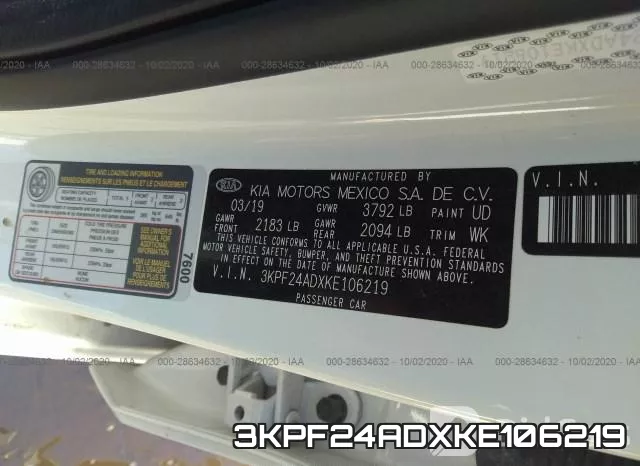3KPF24ADXKE106219 фото 9