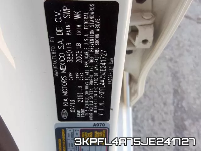 3KPFL4A75JE241727 фото 2