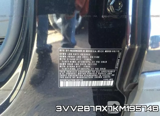 3VV2B7AX7KM195748 фото 10