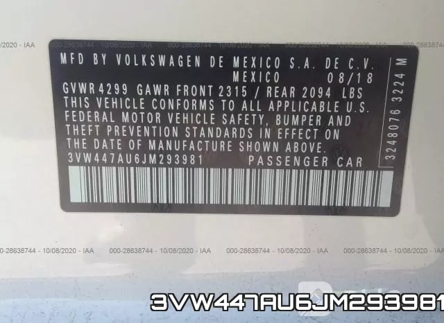 3VW447AU6JM293981 фото 10