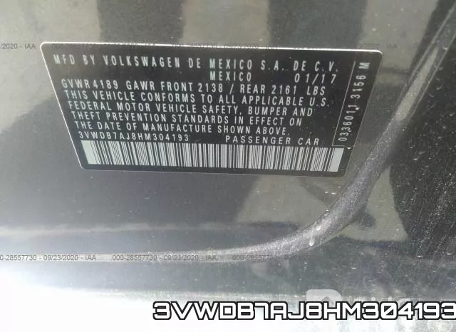 3VWDB7AJ8HM304193 фото 10