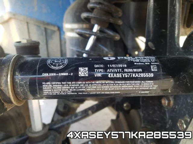 4XASEY577KA285539 фото 2
