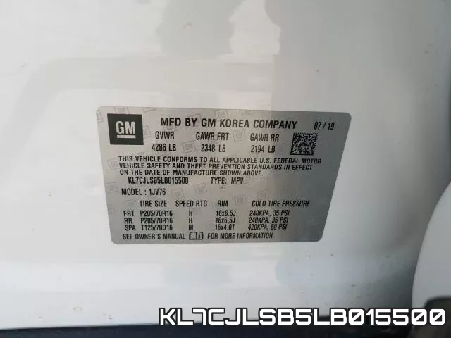 KL7CJLSB5LB015500 фото 2
