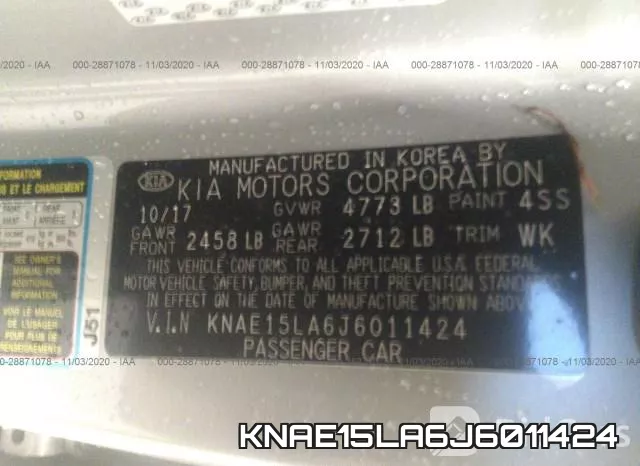 KNAE15LA6J6011424 фото 10