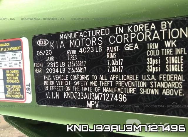KNDJ33AU3M7127496 фото 10