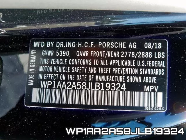WP1AA2A58JLB19324 фото 2