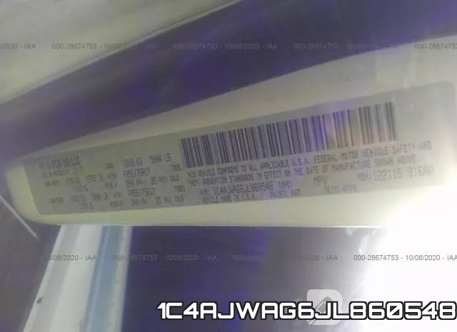 1C4AJWAG6JL860548 фото 10