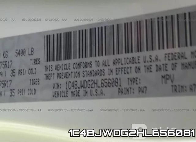 1C4BJWDG2HL656081 фото 10