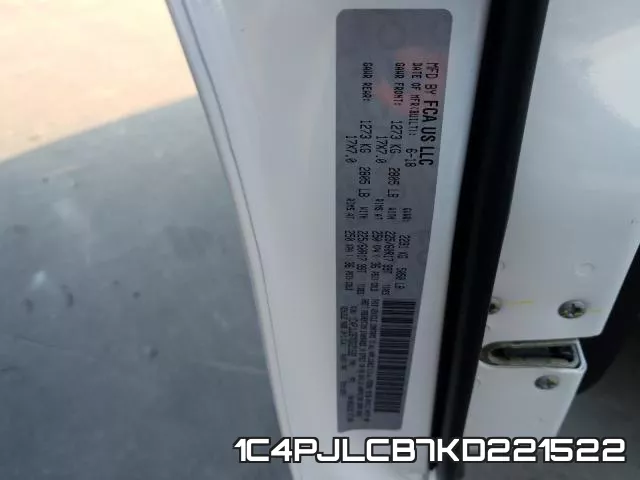 1C4PJLCB7KD221522 фото 2